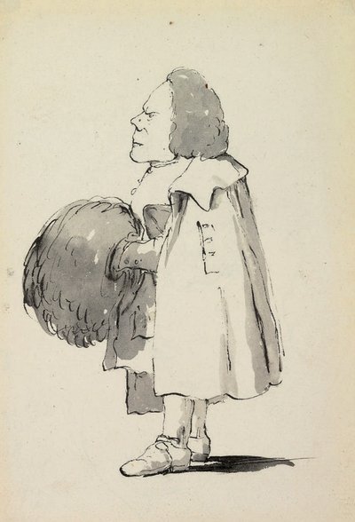 短い紳士の風刺画 作： Giovanni Battista Tiepolo